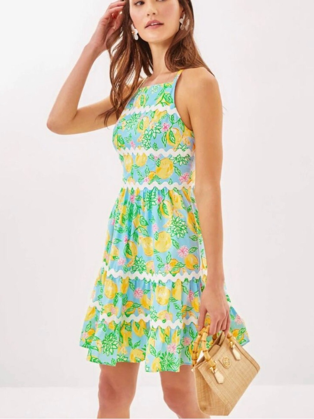 Lilly Pulitzer Angelynn Dress Lemon Print fit & flare 10